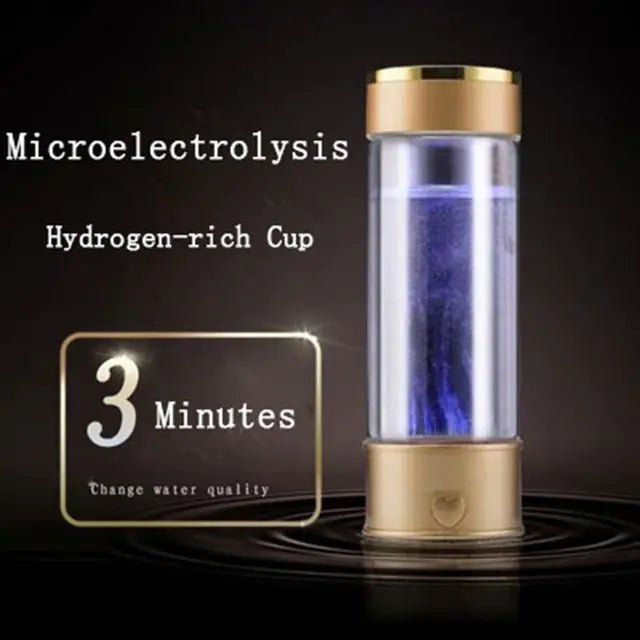 Portable Hydrogen Water Generator: Rechargeable Alkaline Water Ionizer Bottle