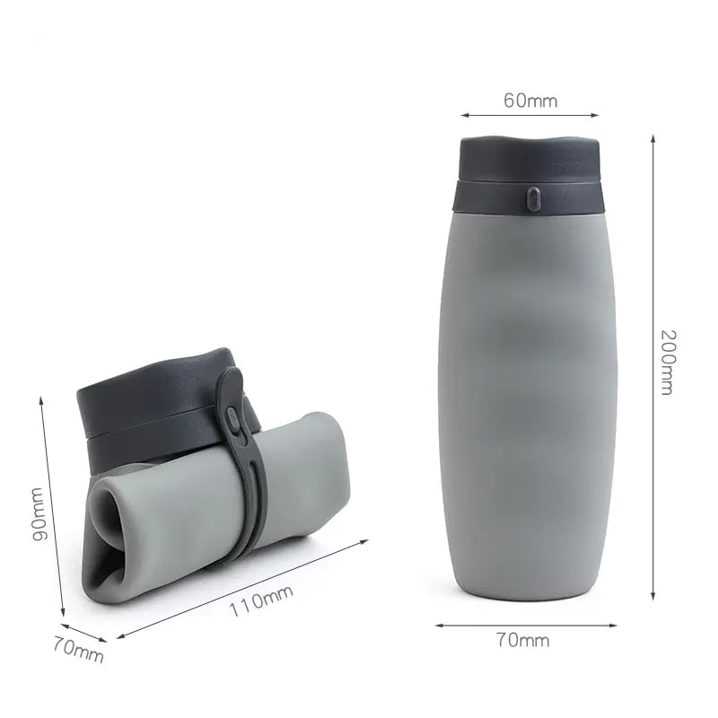 Foldable Water Bottles Soft Flask Sports Drinking Water 600ml