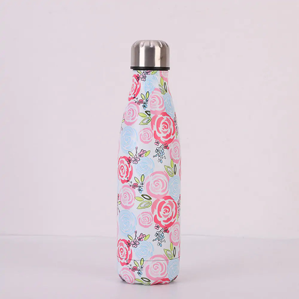 Design Stainless Steel Water Bottle - 17 oz/500ml Insulated Water Bottles Double Layered Vacuum Insulated Containers Keeps Drinks Cold for 10 Hours and Hot for 6, BPA Free,Perfect for On the Go