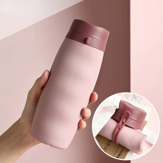 Foldable Water Bottles Soft Flask Sports Drinking Water 600ml