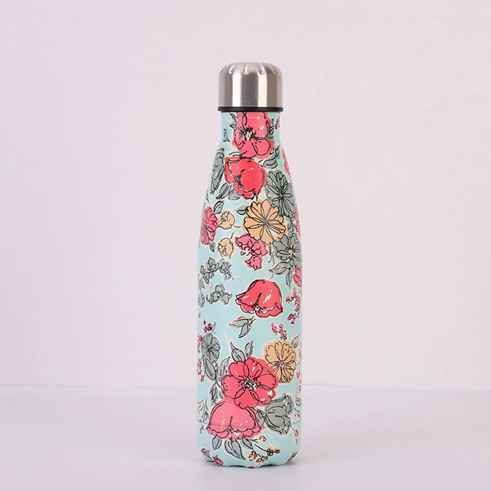 Design Stainless Steel Water Bottle - 17 oz/500ml Insulated Water Bottles Double Layered Vacuum Insulated Containers Keeps Drinks Cold for 10 Hours and Hot for 6, BPA Free,Perfect for On the Go